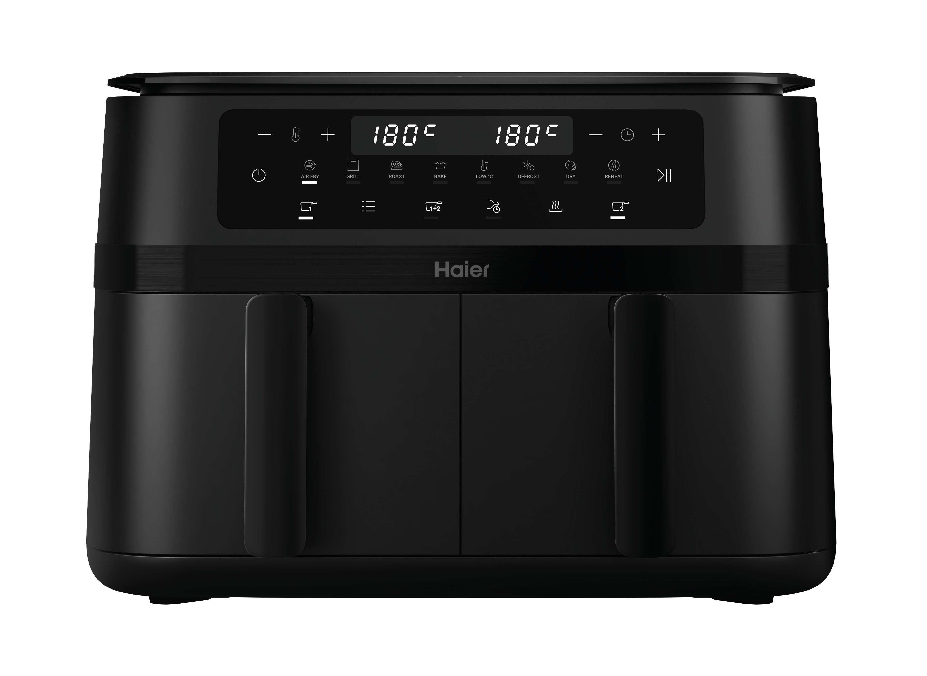 Haier I-Master Series 3 HAF3AD 011, Varmluftsteger, 11,5 L, 60 °C, 200 °C, Dobbelt, Sort billede 1