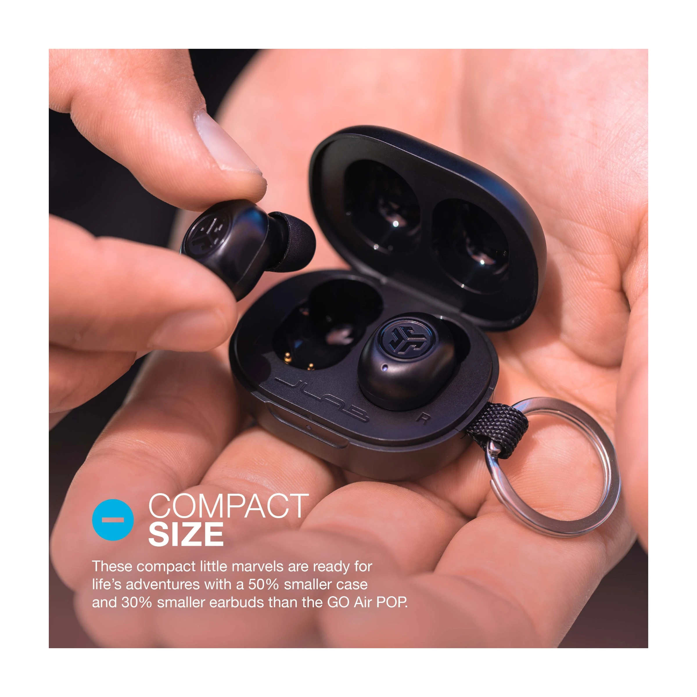 JLab JBuds Mini True Wireless In-Ear hovedtelefoner, sort billede 2