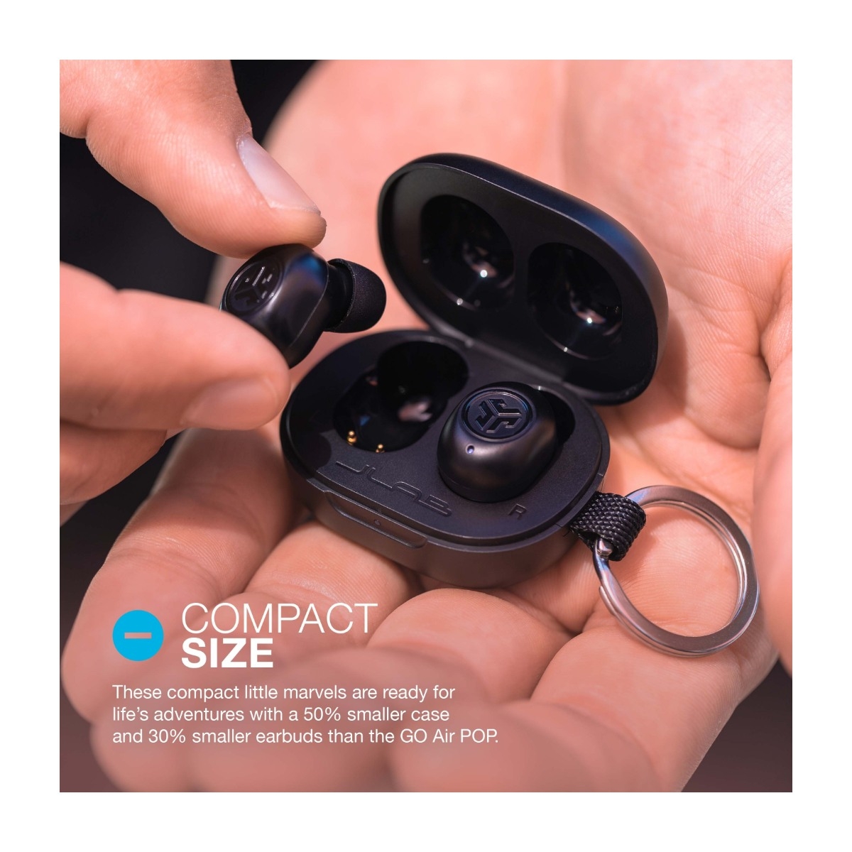 JLab JBuds Mini True Wireless In-Ear hovedtelefoner, sort billede 3