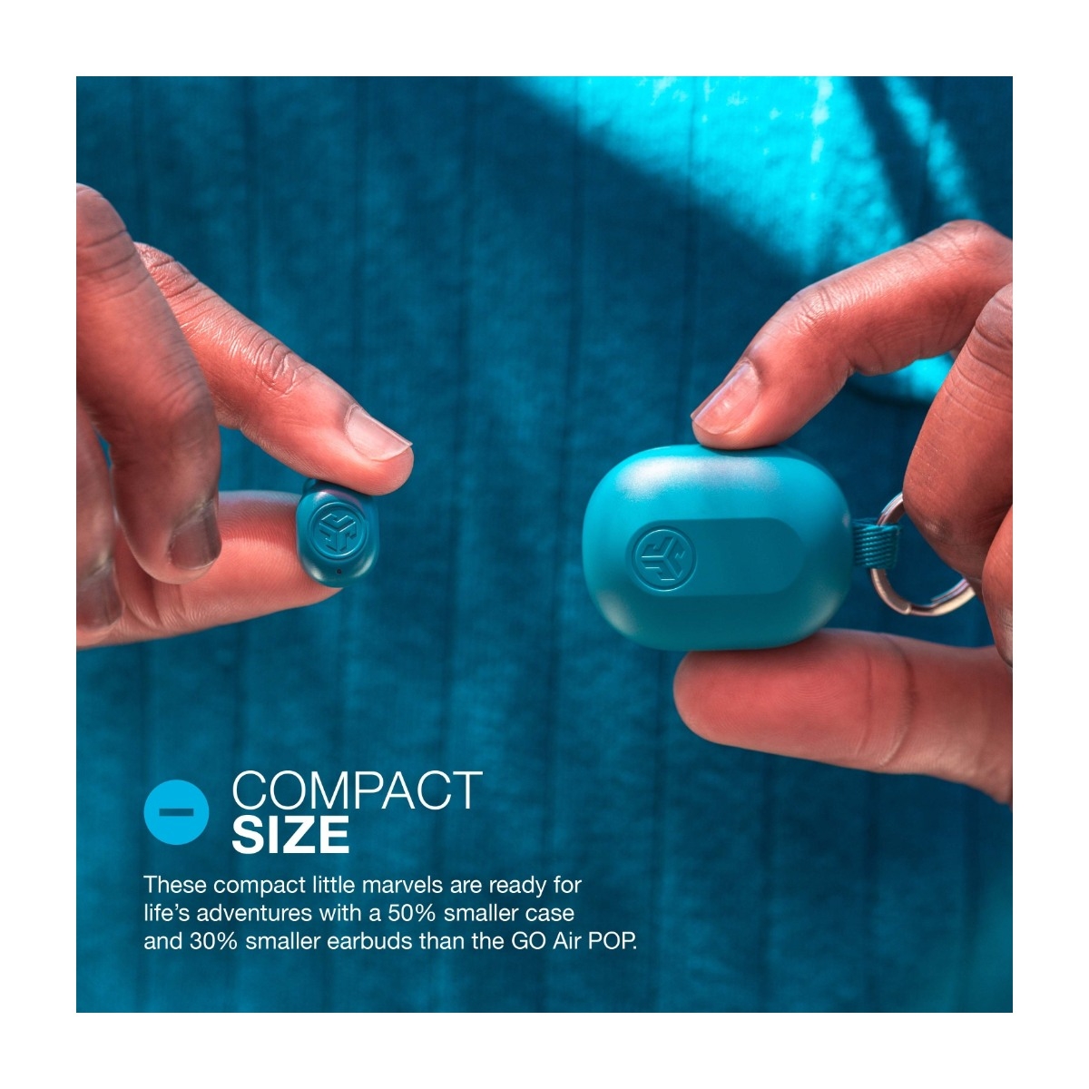 JLab JBuds Mini True Wireless In-Ear hovedtelefoner, aqua billede 3