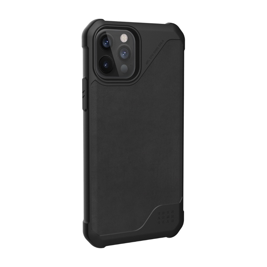 UAG METROPOLIS LT COVER IPHONE 12/12 PRO LÆDER, SORT billede 3