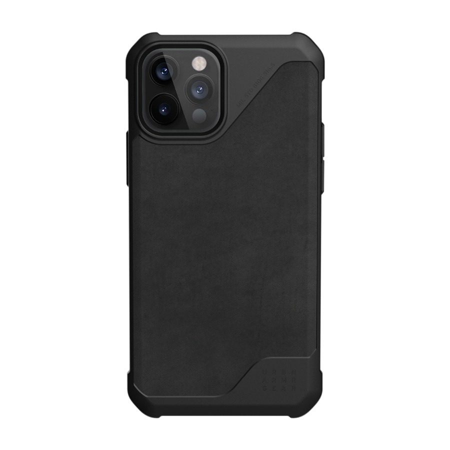 UAG METROPOLIS LT COVER IPHONE 12/12 PRO LÆDER, SORT billede 1