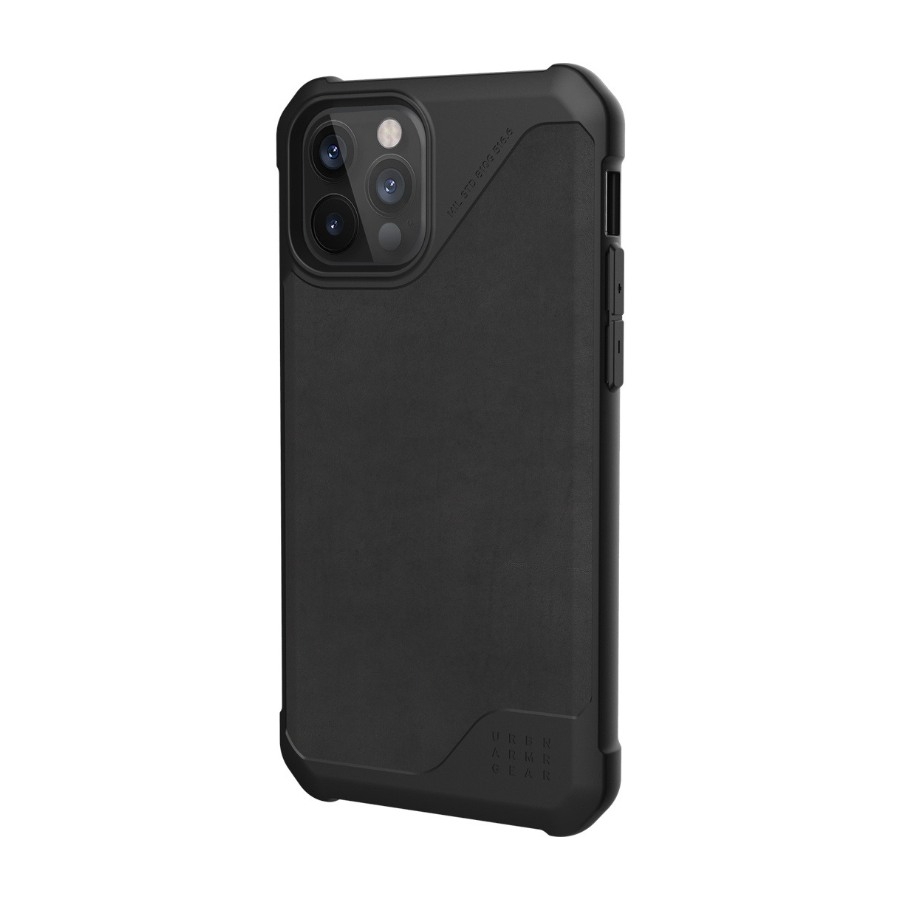 UAG METROPOLIS LT COVER IPHONE 12/12 PRO LÆDER, SORT billede 4