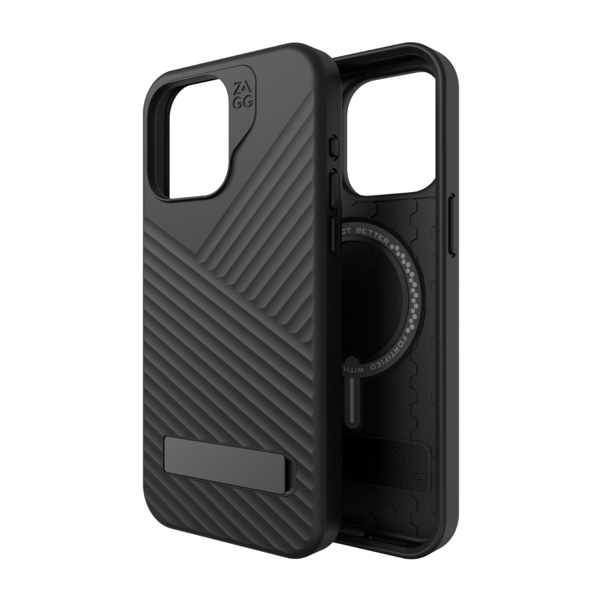 Zagg Denali Snap Cover Kickstand iPhone 15 Pro Max MagSafe, sort billede 2