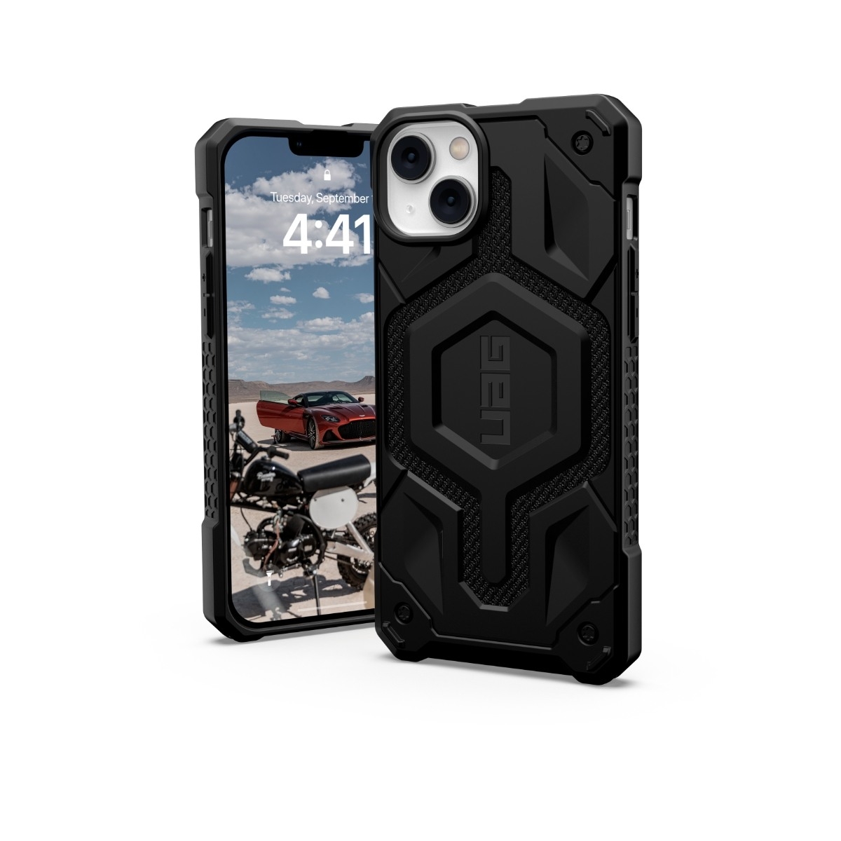UAG iPhone 14 Plus Monarch Pro Cover MagSafe Kevlar, sort billede 2