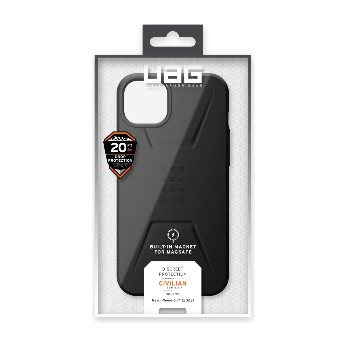 UAG iPhone 14 Plus Civilian Cover, sort billede 4