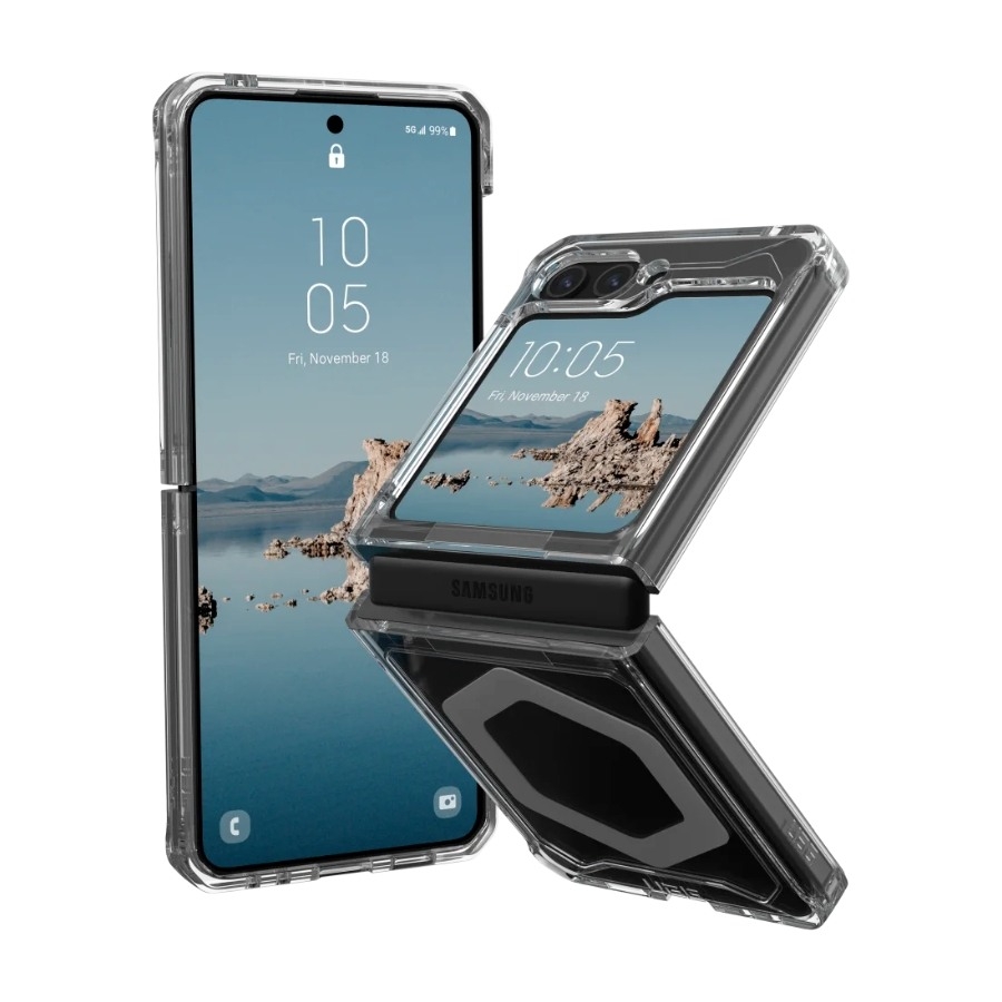 UAG Samsung Galaxy Z Flip5 Plyo Pro Cover Ice/silver, gennemsigtig billede 1