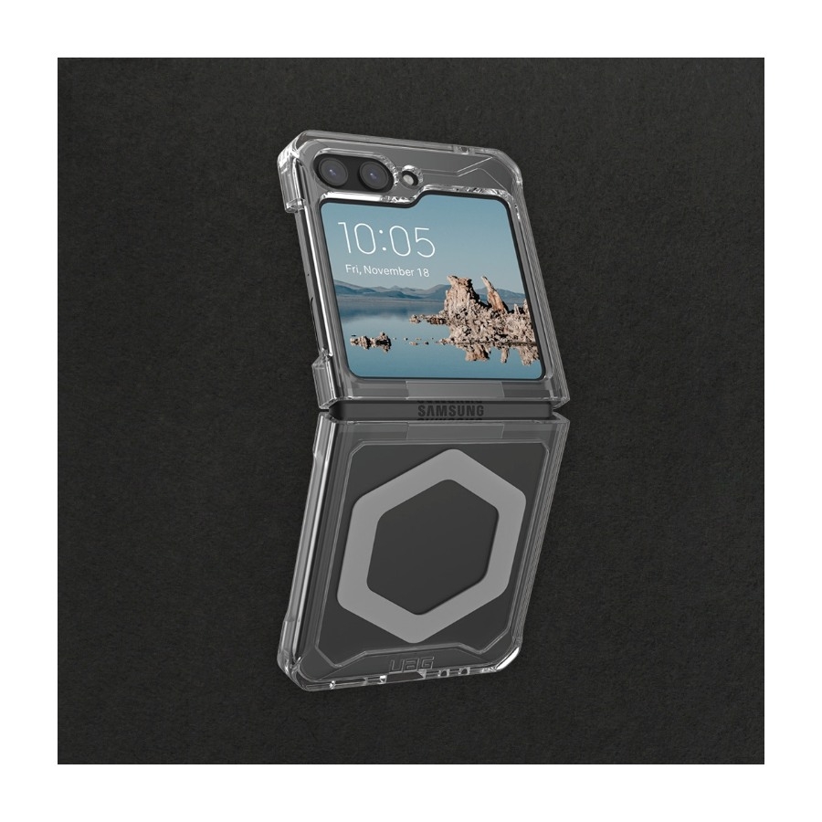 UAG Samsung Galaxy Z Flip5 Plyo Pro Cover Ice/silver, gennemsigtig billede 3
