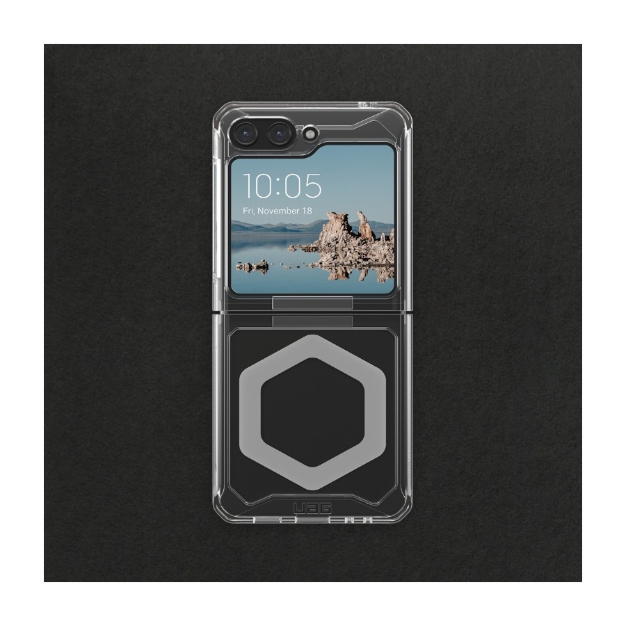 UAG Samsung Galaxy Z Flip5 Plyo Pro Cover Ice/silver, gennemsigtig billede 2