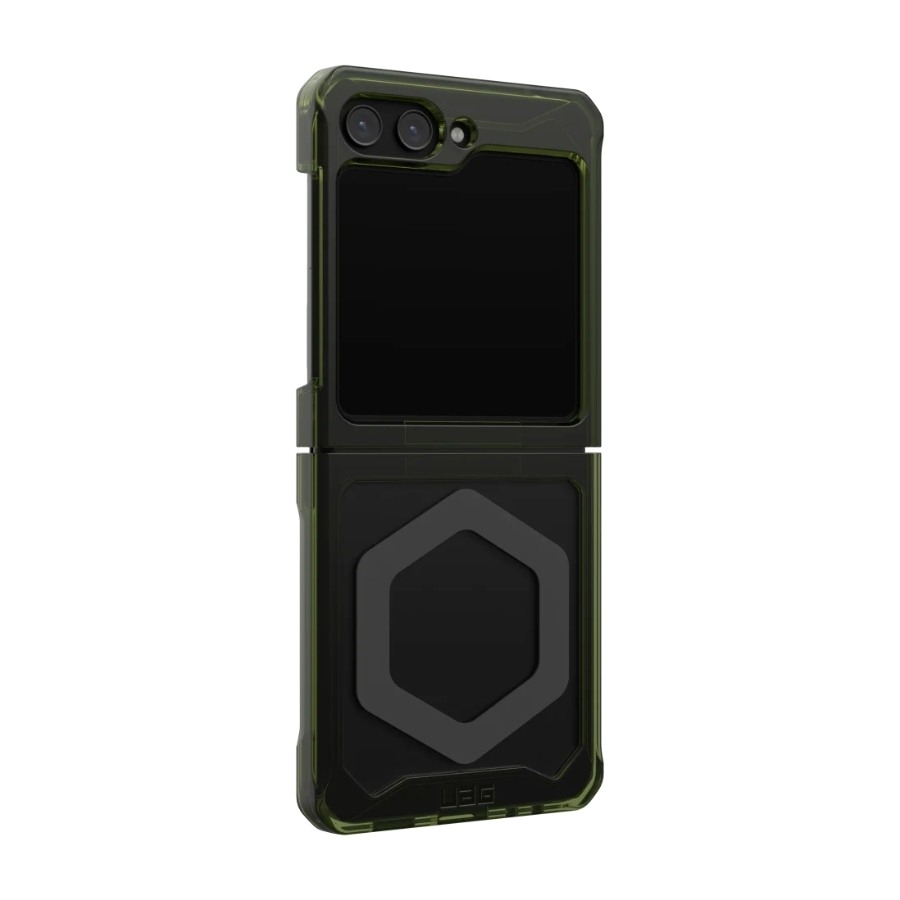 UAG Samsung Galaxy Z Flip5 Plyo Pro Cover Olive/Space Grey, gennemsigtig billede 4