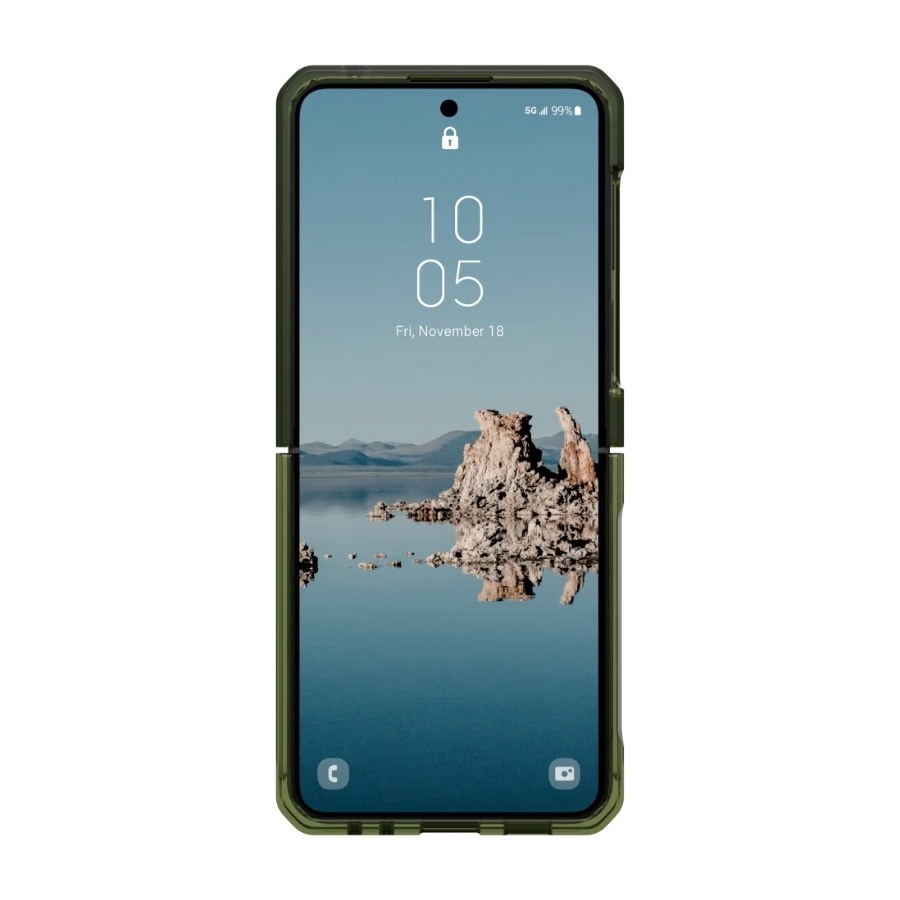 UAG Samsung Galaxy Z Flip5 Plyo Pro Cover Olive/Space Grey, gennemsigtig billede 3