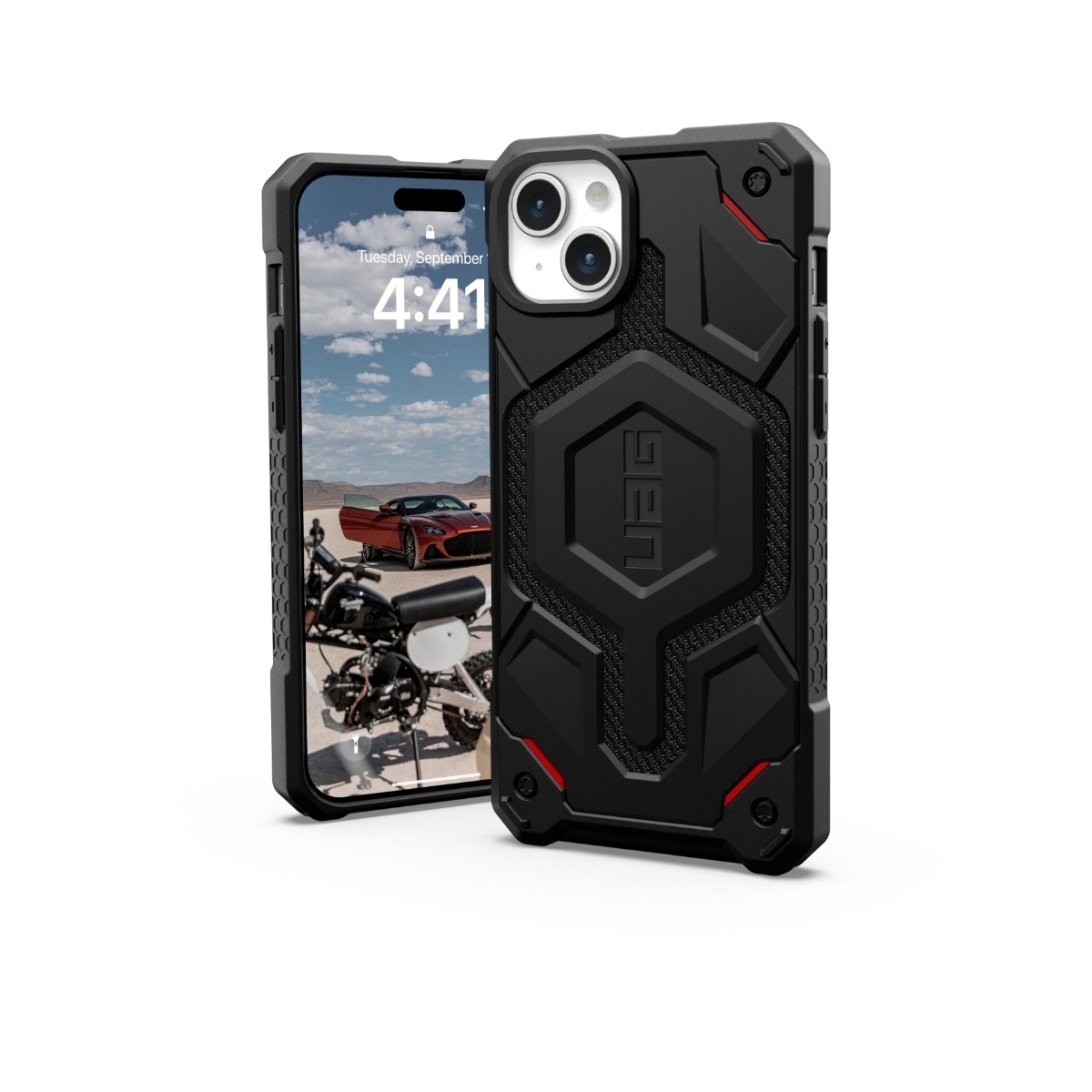 UAG iPhone 15 Plus Monarch Pro Kevlar Cover MagSafe, sort billede 1