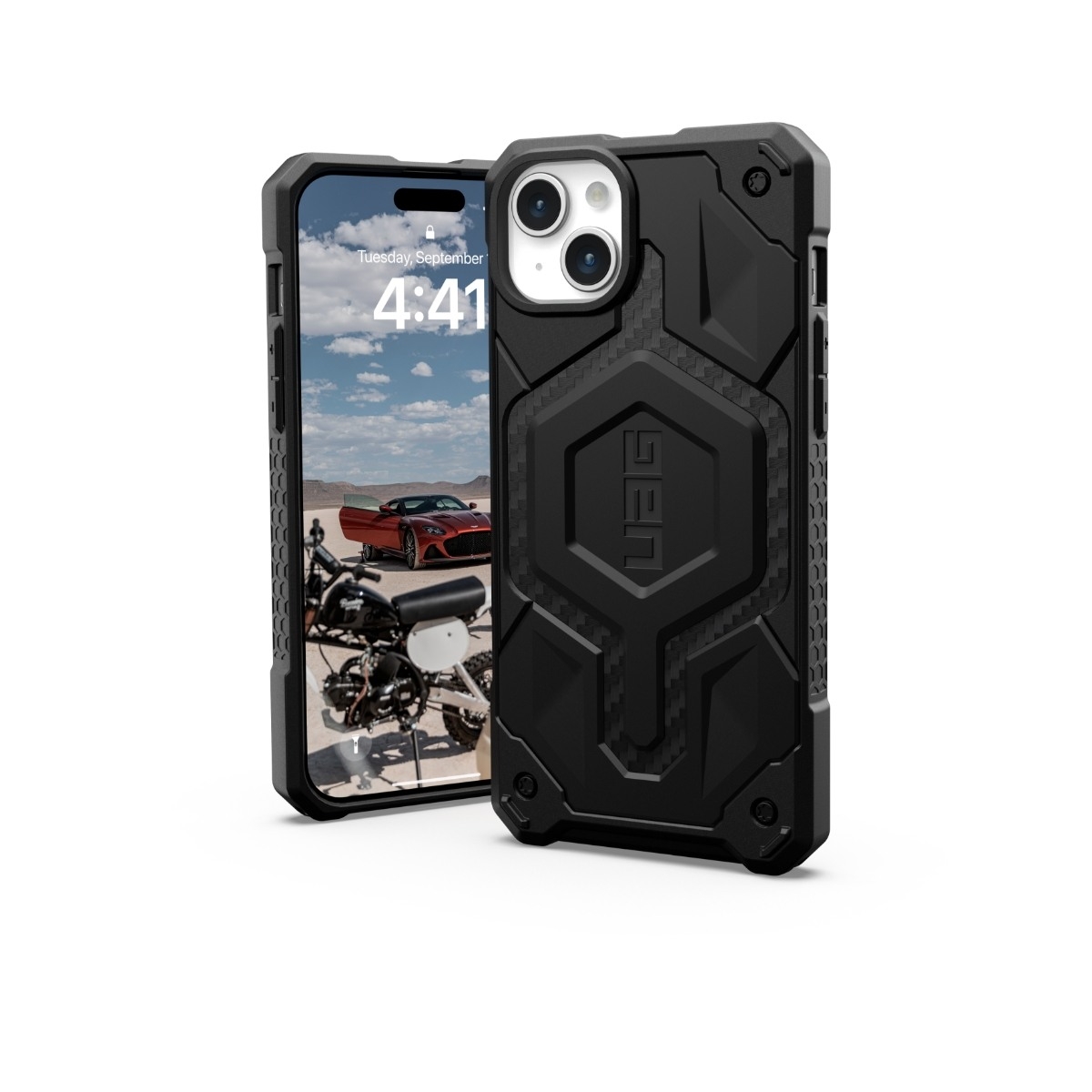 UAG iPhone 15 Plus Monarch Pro Cover MagSafe kulfiber billede 1
