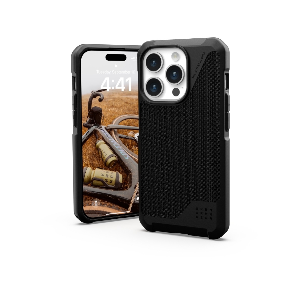 UAG iPhone 15 Pro Metropolis Lt MagSafe Cover Kevlar, sort billede 1