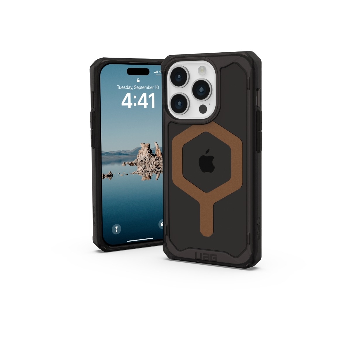 UAG iPhone 15 Pro Plyo MagSafe Cover sort/bronze billede 1