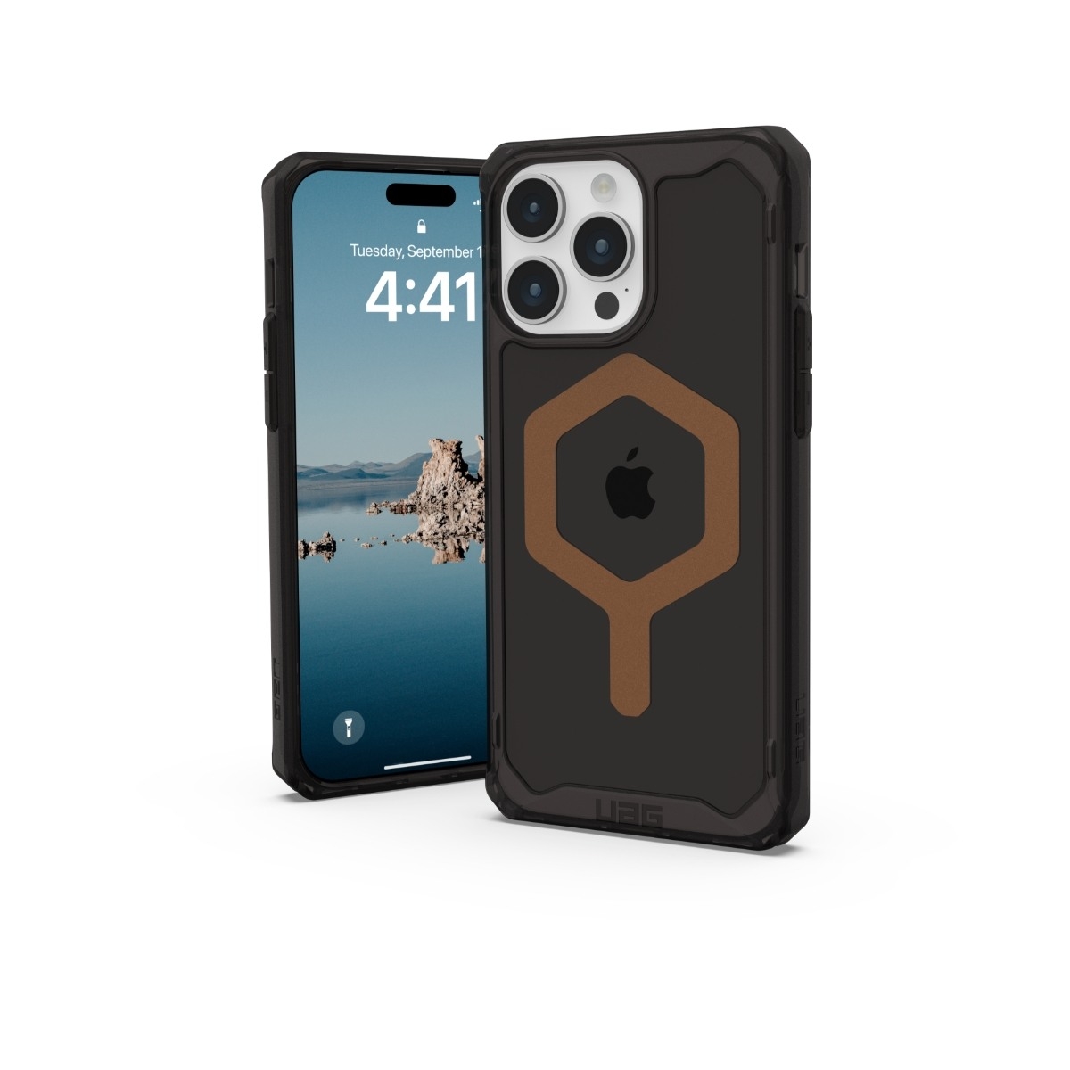 UAG iPhone 15 Pro Max Plyo MagSafe Cover sort/bronze billede 1