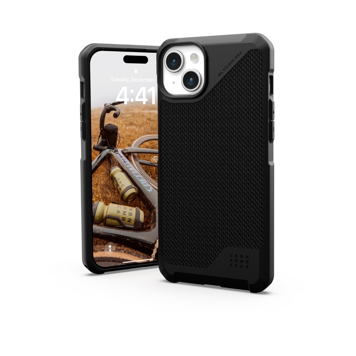 UAG iPhone 15 Plus Metropolis Lt MagSafe Cover Kevlar, sort billede 1
