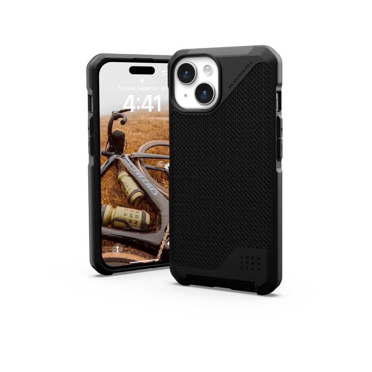 UAG iPhone 15 Metropolis Lt MagSafe Cover Kevlar, sort billede 1