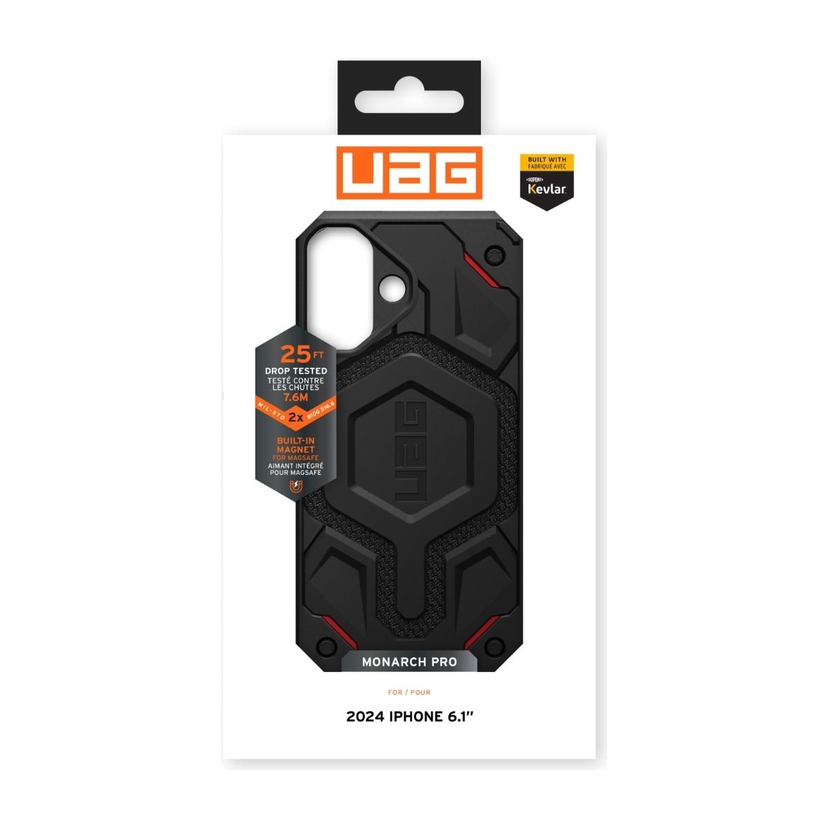 UAG iPhone 16 Monarch Pro Kevlar cover, sort billede 4