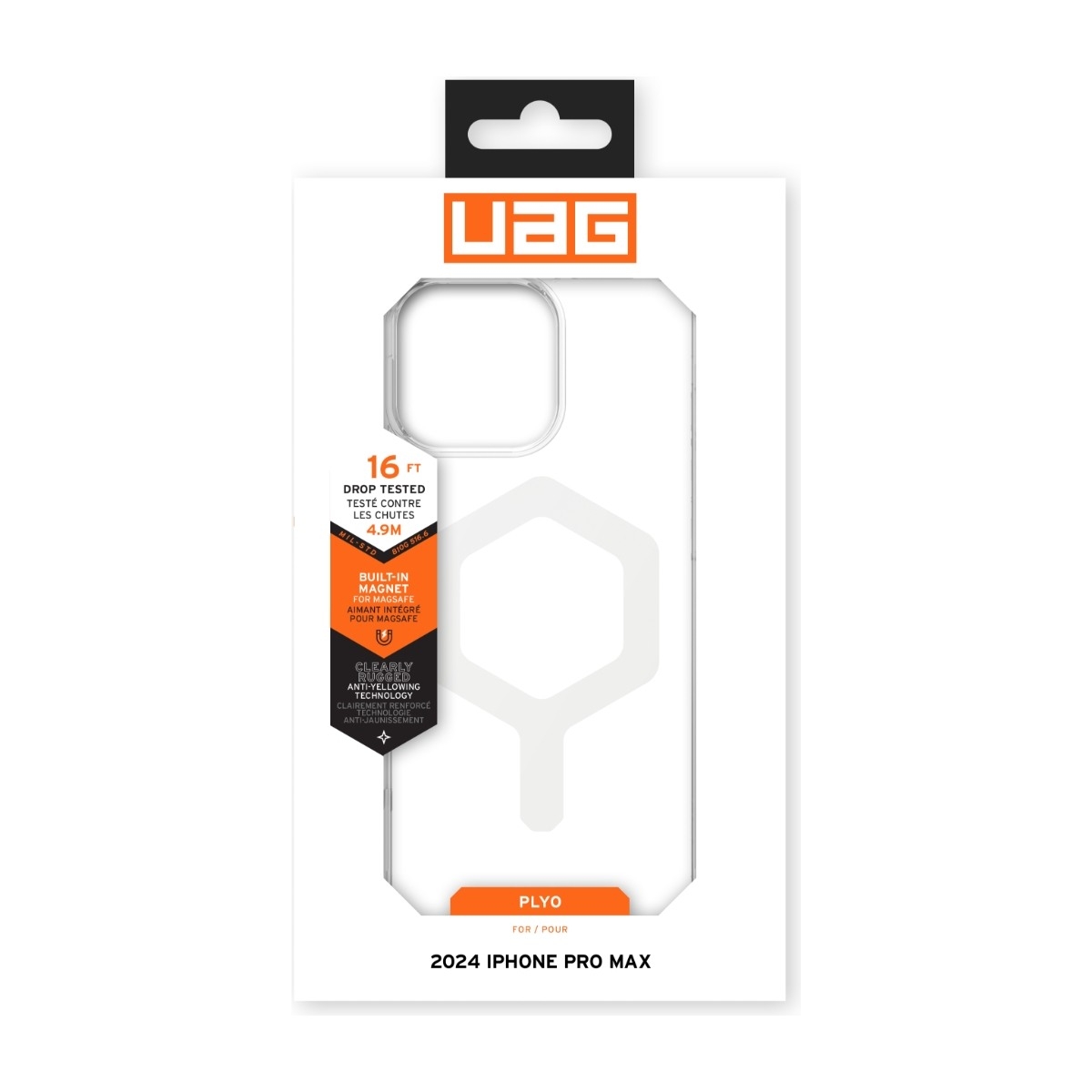UAG iPhone 16 Pro Max Plyo MagSafe cover, ice/hvid billede 4