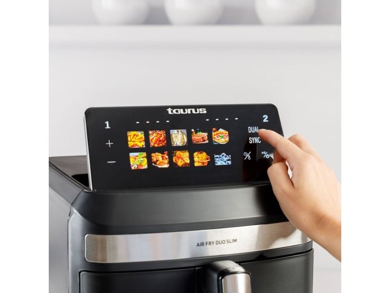 Taurus Air Fry Duo Slim, Varmluftsteger, 13 L, 60 °C, 200 °C, 14 person(er), 90 min.