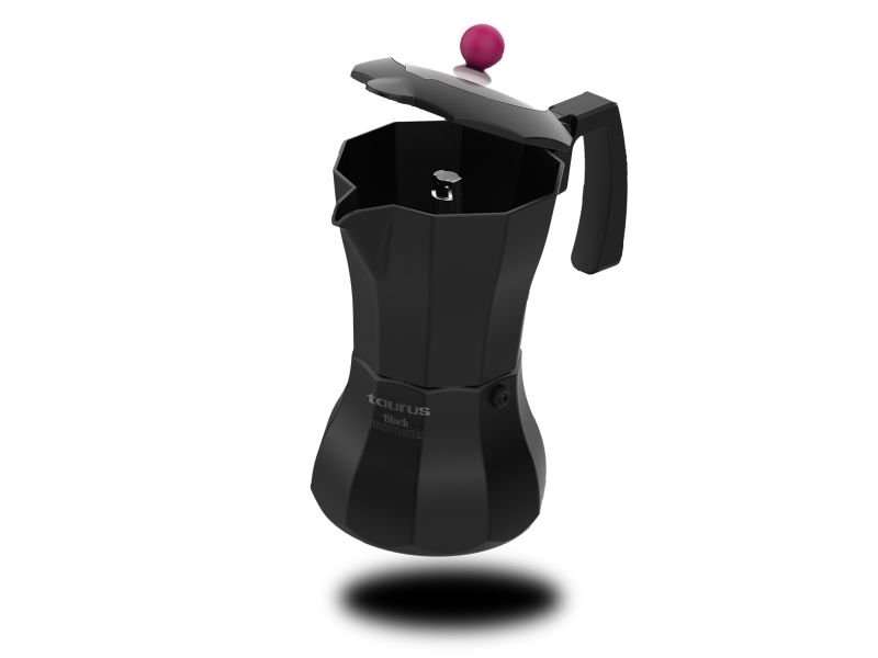 Taurus Black Moments 6, Moka gryde, Sort, Aluminium, 6 kopper, Rustfrit stål billede 2