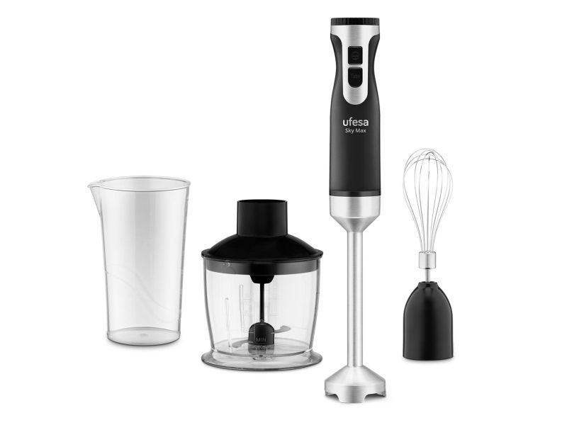 Ufesa Sky Max, Nedsænkning blender, 1200 W, Sort, Rustfrit stål