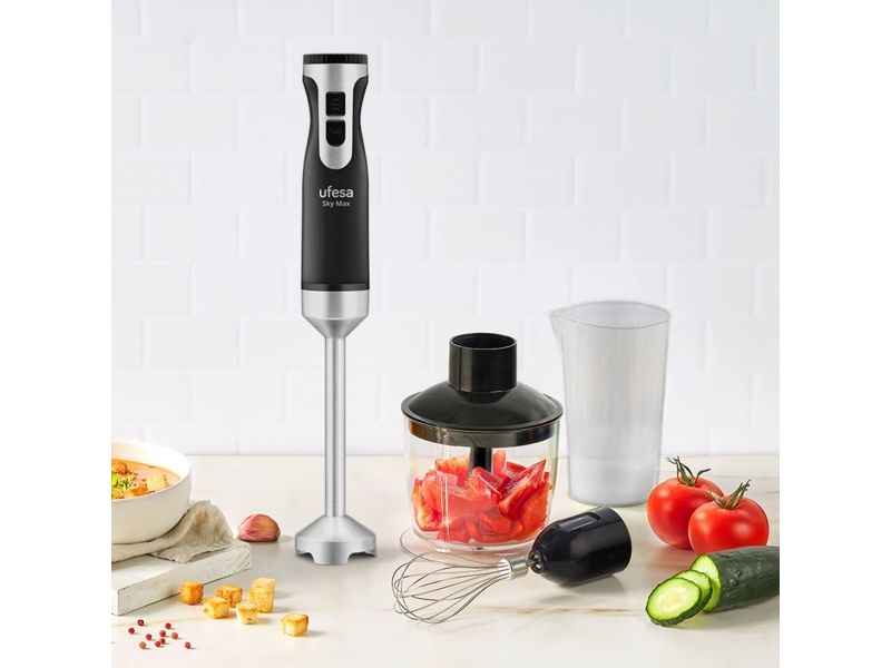 Ufesa Sky Max, Nedsænkning blender, 1200 W, Sort, Rustfrit stål billede 2