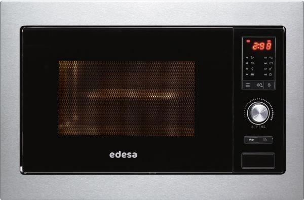 Edesa EMW-2510-IG X - Mikrobølgeovn med grill - til indbygning - 25 liter - 900 W - rustfrit stål/sort