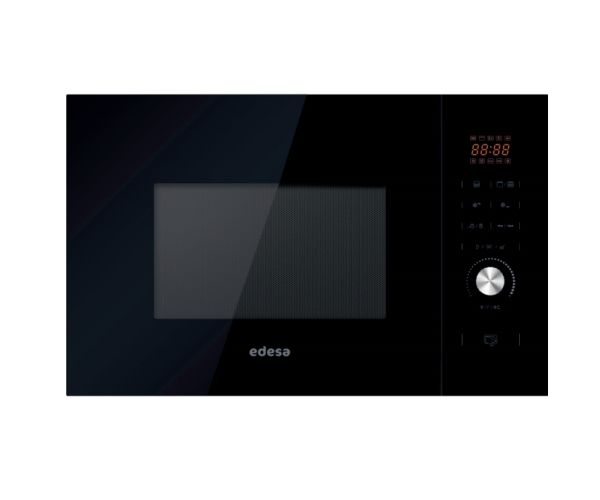 Edesa EMW-2530-IG BK, Indbygget, Grill mikroovn, 25 L, 900 W, Knapper, Dreje, Sort billede 1
