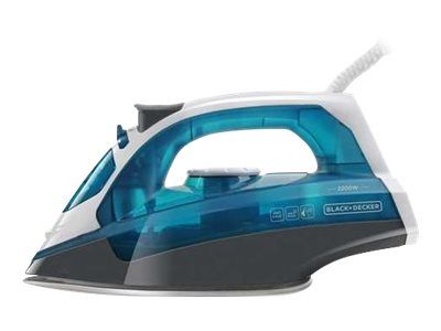 BLACK+DECKER BXIR2200E - Dampstrygejern - såleplade: rustfrit stål - 2200 W billede 1