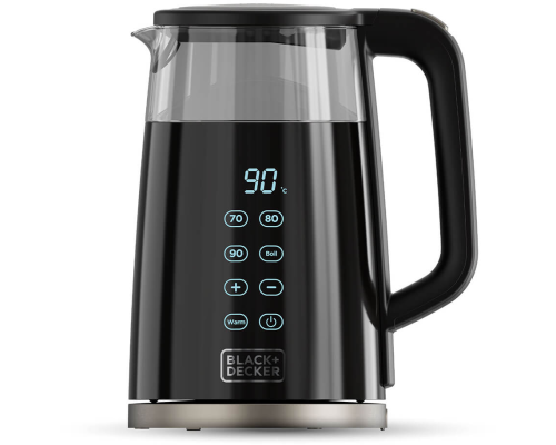 Black & Decker Elkedel Kettle Glass Black 1.7L - Sort - 2200 W billede 1