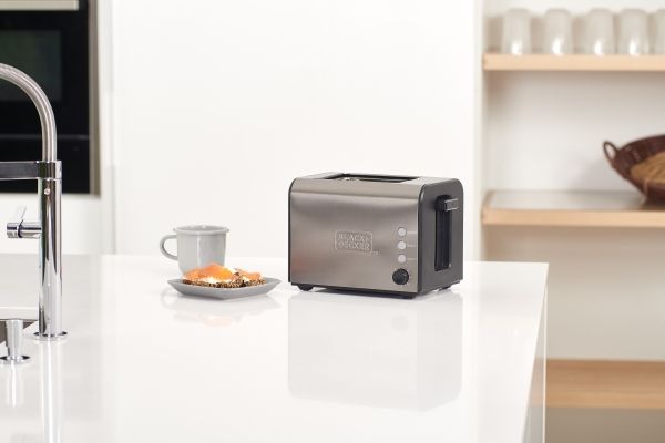 Black & Decker Brødrister Toaster 2-Slice Brushed Steel