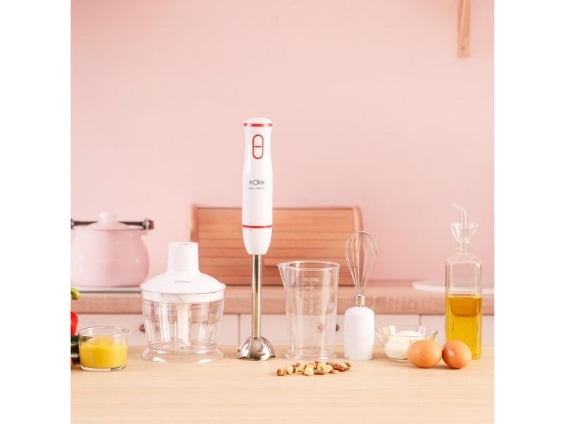 Solac BA5614, Nedsænkning blender, Knusning af is, 1000 W, Rød, Transparent, Hvid billede 2