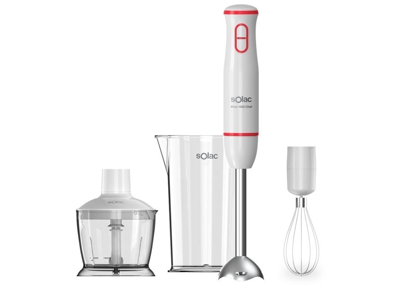 Solac BA5614, Nedsænkning blender, Knusning af is, 1000 W, Rød, Transparent, Hvid billede 1