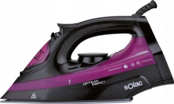 Solac PV2114, Tør & dampstrygejern, Keramisk strygesål, 2 m, 140 g/min, Sort, Lilla, 40 g/min billede 4