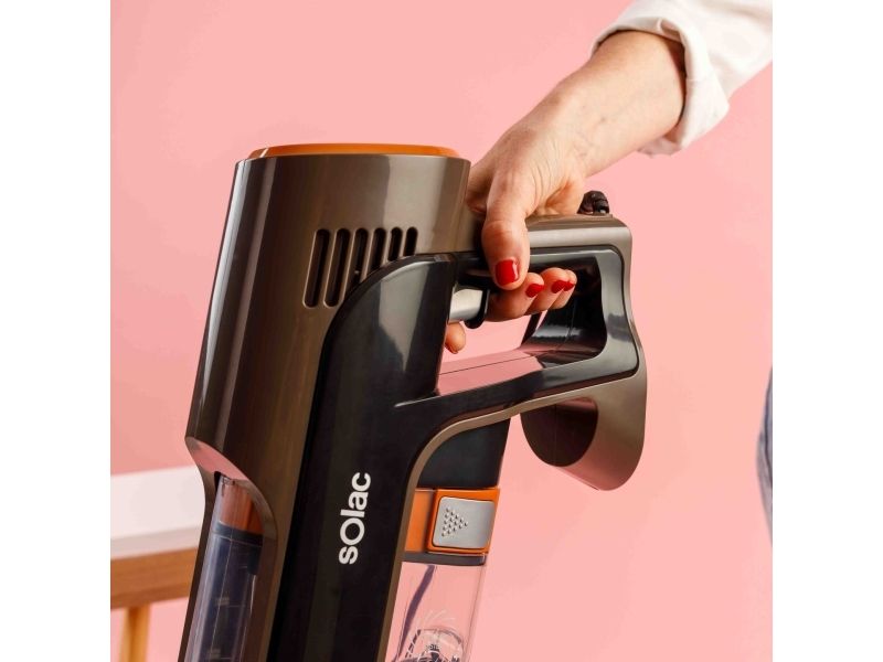 Solac Turbobat 600, 2-i-1 stangstøvsuger, Poseløs, Rustfrit stål, Dry, HEPA, Cyclonisk billede 2
