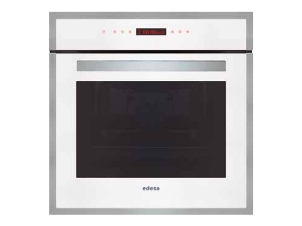 Edesa EOE-7050 WH - Ovn - til indbygning - niche - bredde: 56 cm - dybde: 55 cm - højde: 58 cm - med selv-rengøring - Klasse A - hvid/rustfrit stål