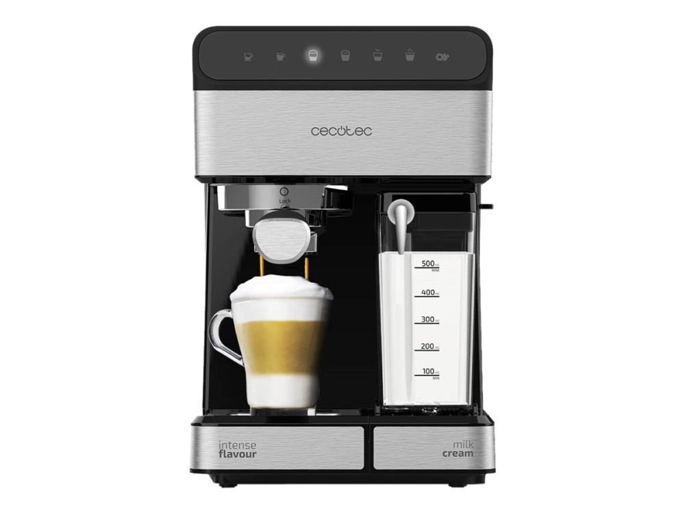 Cecotec Power Instant-ccino 20 Touch - Kaffemaskine med mælkeskummer - 20 bar - sort