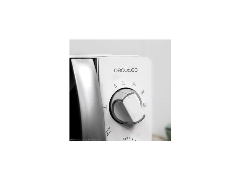 Cecotec ProClean 2010, Bordplade, Solo mikroovn, 20 L, 700 W, Dreje, Hvid billede 2