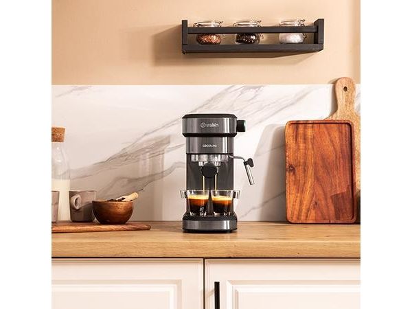 Cecotec 01624, Espressomaskine, 1,2 L, Malet kaffe, 1350 W, Grå