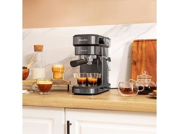 Cecotec 01624, Espressomaskine, 1,2 L, Malet kaffe, 1350 W, Grå