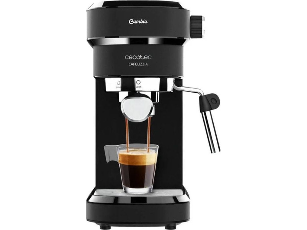 Cecotec Cafelizzia 790, Espressomaskine, 1,2 L, 1350 W, Sort, Rustfrit stål