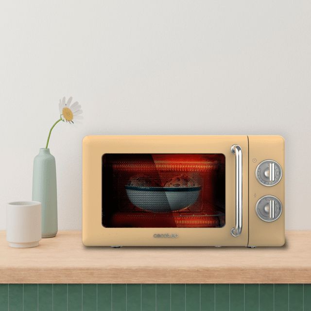 Cecotec 01708 microwave Beige, Stainless steel Grill microwave Countertop 20 L 700 W billede 4