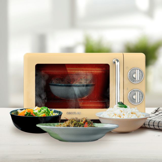 Cecotec 01708 microwave Beige, Stainless steel Grill microwave Countertop 20 L 700 W billede 3