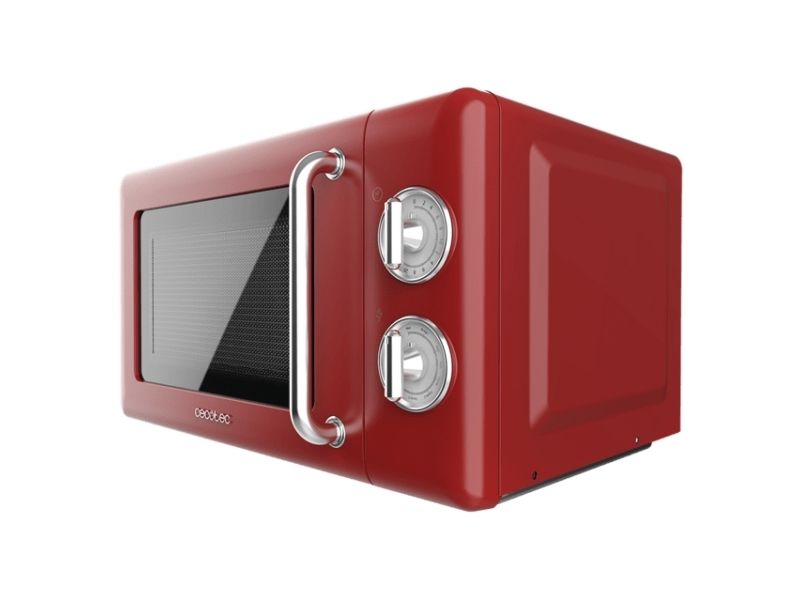 Cecotec 01710, Bordplade, Grill mikroovn, 20 L, 700 W, Dreje, Rød, Rustfrit stål billede 2