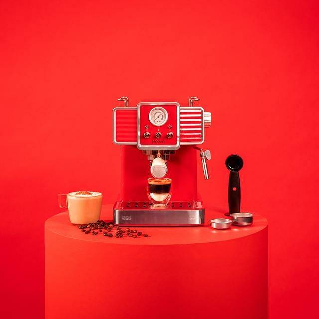 Cecotec 01727, Espressomaskine, 1,5 L, Malet kaffe, 1350 W, Rød billede 4
