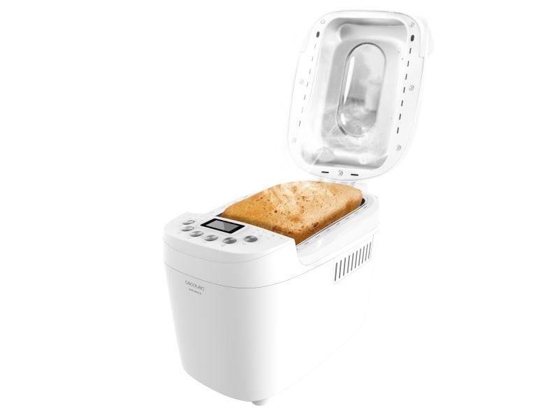 Cecotec Bread&Co 1500 PerfectCook, 1,5 kg, Visningsvindue, Variabel skorpe bruning kontrol, Holde varm funktion, Rustfrit stål, Hvid billede 2