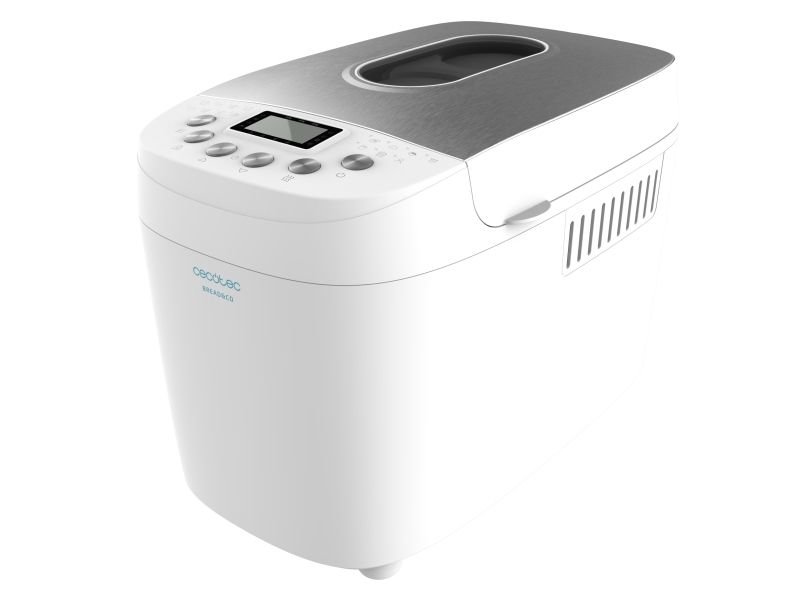 Cecotec Bread&Co 1500 PerfectCook, 1,5 kg, Visningsvindue, Variabel skorpe bruning kontrol, Holde varm funktion, Rustfrit stål, Hvid billede 1