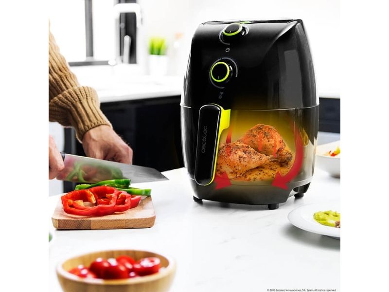 Cecotec Cecofry Compact Rapid, Varmluftsteger, 1,5 L, 0,4 kg, PerfectCook, 200 °C, 30 min. billede 3
